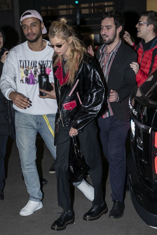 STELLA MAXWELL Leaves Her Hotel in Milan 02/19/2020