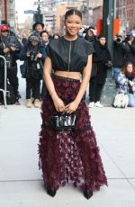 STORM REID Out at New York Fashion Week 02/08/2020