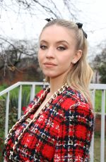 SYDNEY SWEENEY Arrives at Balmain Show at Paris Fashion Week 02/28/2020