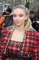 SYDNEY SWEENEY Arrives at Balmain Show at Paris Fashion Week 02/28/2020