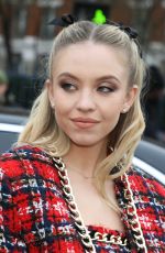 SYDNEY SWEENEY Arrives at Balmain Show at Paris Fashion Week 02/28/2020