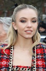 SYDNEY SWEENEY Arrives at Balmain Show at Paris Fashion Week 02/28/2020