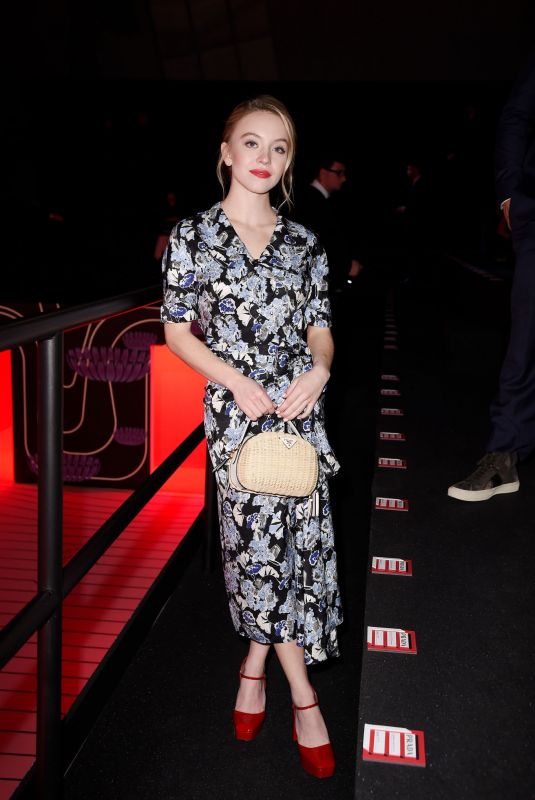 SYDNEY SWEENEY at Prada Show at Milan Fashion Week 02/20/2020