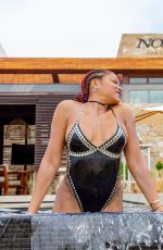 TARAJI P. HENSON in Swimsuit at Nobu Hotel in Los Cabos 02/20/2020