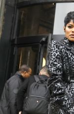 TEYANA TAYLOR Arrives at Thierry Mugler Show at Paris Fashion Week 02/26/2020