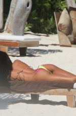 THALIA AYALA in Bikini at a Beach in Tulum 02/19/2020