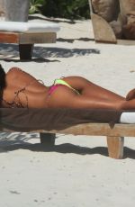 THALIA AYALA in Bikini at a Beach in Tulum 02/19/2020