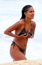 TINA KUNAKEY in Bikini at a Beach in Rio De Janeiro 02/21/2020