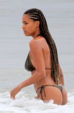 TINA KUNAKEY in Bikini at a Beach in Rio De Janeiro 02/21/2020