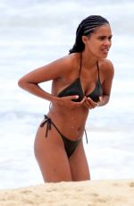 TINA KUNAKEY in Bikini at a Beach in Rio De Janeiro 02/21/2020