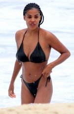 TINA KUNAKEY in Bikini at a Beach in Rio De Janeiro 02/21/2020