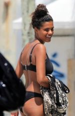 TINA KUNAKEY in Bikini on the Beach in Rio De Janeiro 02/24/2020