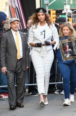 TYRA BANKS Arrives at Good Morning America in New York 02/24/2020