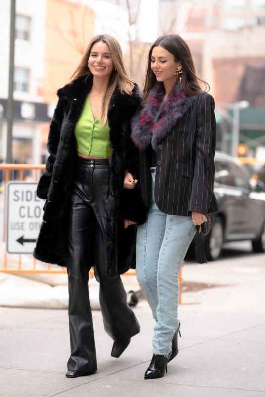 VICTORIA JUSTICE and MADISON REED Out in New York 02/05/2020