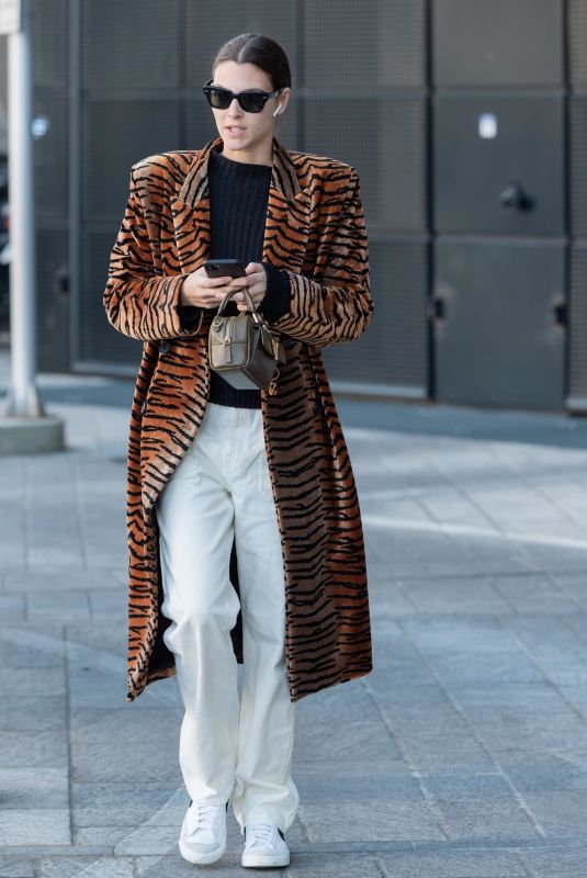 VITTORIA CERETTI Arrives at Versace Show at Milan Fashion Week 02/21/2020