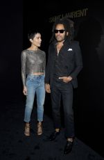 ZOE and Lenny KRAVITZ at Saint Laurent Fashion Show at PFW in Paris 02/25/2020