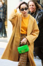 ZOE KRAVITZ Leaves SriusXM Townhall in New York 02/14/2020