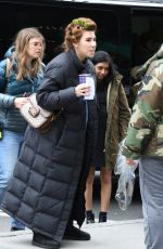 ZOSIA MAMET on the Set of The Flight Attendant in New York 02/18/2020