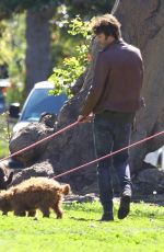 ALESSANDRA AMBROSIO and Nicolo Oddi Out with Their Dogs in Santa Monica 03/17/2020