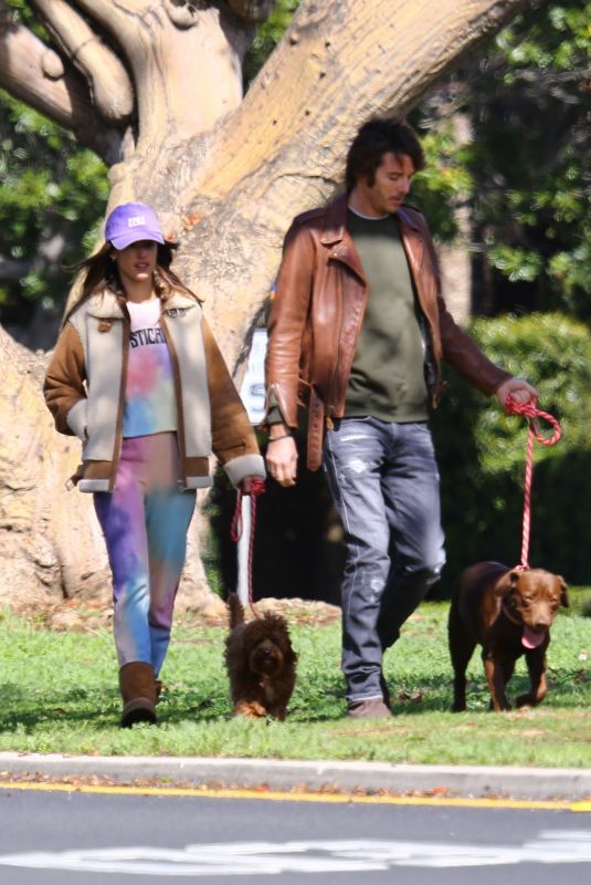 ALESSANDRA AMBROSIO and Nicolo Oddi Out with Their Dogs in Santa Monica 03/17/2020