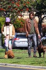 ALESSANDRA AMBROSIO and Nicolo Oddi Out with Their Dogs in Santa Monica 03/17/2020