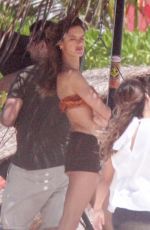 ALESSANDRA AMBROSIO at a Photoshoot on the Beach in Mexico 03/05/2020
