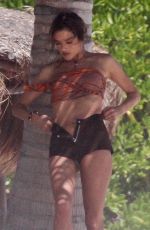 ALESSANDRA AMBROSIO at a Photoshoot on the Beach in Mexico 03/05/2020