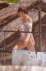 ALESSANDRA AMBROSIO at a Photoshoot on the Beach in Mexico 03/05/2020