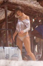 ALESSANDRA AMBROSIO at a Photoshoot on the Beach in Mexico 03/05/2020