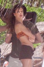 ALESSANDRA AMBROSIO at a Photoshoot on the Beach in Mexico 03/05/2020