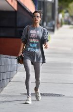 ALESSANDRA AMBROSIO Heading to Pilates Class in Los Angeles 03/11/2020