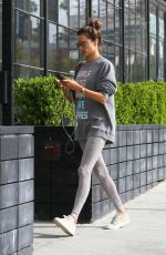 ALESSANDRA AMBROSIO Heading to Pilates Class in Los Angeles 03/11/2020