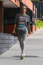 ALESSANDRA AMBROSIO Heading to Pilates Class in Los Angeles 03/11/2020