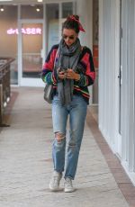 ALESSANDRA AMBROSIO in Ripped Denim Out for Lunch in West Hollywood 03/12/2020