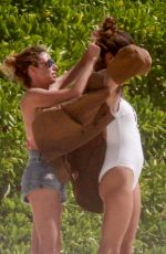 ALESSANDRA AMBROSIO in Swimsuit at a Photoshoot on the Beach in Mexico 03/04/2020