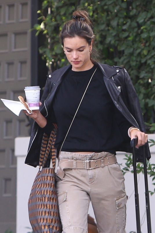 ALESSANDRA AMBROSIO Out for Coffee in Brentwood 03/02/2020