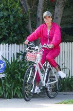 ALESSANDRA AMBROSIO Out Riding a Bike in Santa Monica 03/19/2020