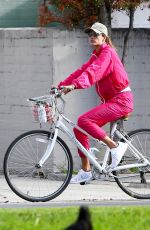 ALESSANDRA AMBROSIO Out Riding a Bike in Santa Monica 03/19/2020