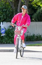 ALESSANDRA AMBROSIO Out Riding a Bike in Santa Monica 03/19/2020