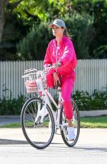 ALESSANDRA AMBROSIO Out Riding a Bike in Santa Monica 03/19/2020