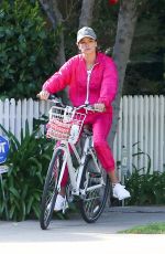 ALESSANDRA AMBROSIO Out Riding a Bike in Santa Monica 03/19/2020