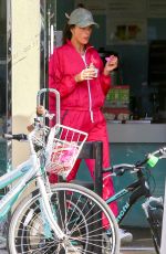 ALESSANDRA AMBROSIO Out Riding a Bike in Santa Monica 03/19/2020
