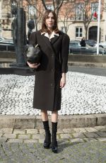 ALEXA CHUNG Arrives at Miu Miu Show at Paris Fashion Week 03/03/2020