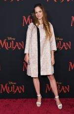 ALEXIS KNAPP at Mulan Premiere in Los Angeles 03/09/2020