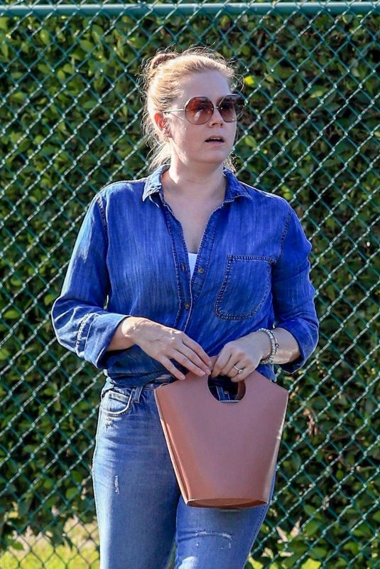 AMY ADAMS in Double Denim Out in Beverly Hills 03/04/2020
