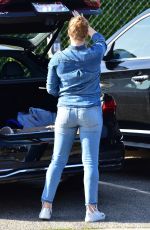 AMY ADAMS in Double Denim Out in Beverly Hills 03/04/2020