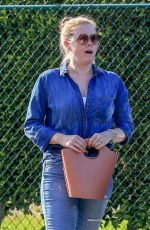 AMY ADAMS in Double Denim Out in Beverly Hills 03/04/2020