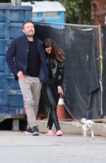 ANA DE ARMAS and Ben Affleck Out with Their Dog in Brentwood 03/22/2020