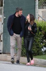 ANA DE ARMAS and Ben Affleck Out with Their Dog in Brentwood 03/22/2020