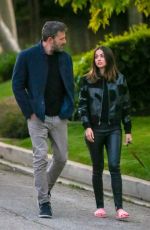 ANA DE ARMAS and Ben Affleck Out with Their Dog in Brentwood 03/22/2020